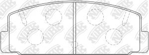 Колодки тормозные MAZDA 323 C,F,Protege,Hatchback задние (4шт.) NIBK PN5203S NIBK