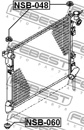 Опора радиатора NSB-060 NSB-060 FEBEST