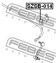 Втулка стабилизатора SUZUKI LIANA RH413-2 SZSB-014 SZSB-014 FEBEST