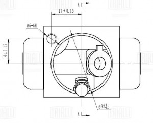 Цилиндр торм. для а/м Renault Duster (10-) 4WD задний правый d19.05мм (CF 0946) CF0946 TRIALLI