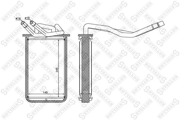 радиатор печки!\ Ford Transit 2.0D-2.4D 00> 10-35134-SX STELLOX