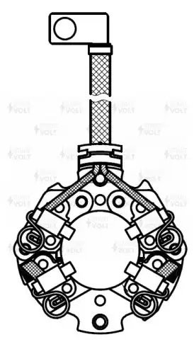 Узел щёточный стартера для а/м Great Wall Safe (02-)/Deer (04-) 2.2i (VBS 2715) VBS 2715 START VOLT