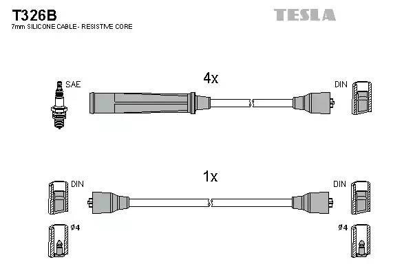 к-кт проводов!\ Suzuki Swift 1.0-1.3 G10A/G13B 89> T326B TESLA