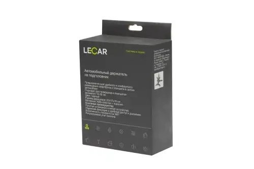 Держатель телефона на подголовник (220*170*180 мм) черный LECAR000050409 LECAR