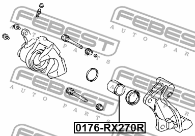 Поршень суппорта тормозного заднего LEXUS 12.08- 0176-RX270R 0176-RX270R FEBEST