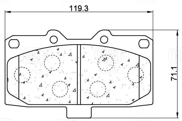 Колодки торм. для а/м Subaru Impreza WRX (00-) диск. перед. (керам.) (PF 2202CR) PF 2202CR TRIALLI