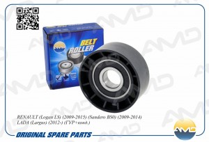 Ролик ремня поликлинового направляющий RENAULT Logan LS, 2009-2015, Sandero BS0, AMD.GT222 AMD