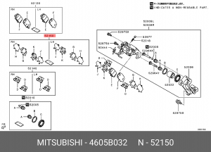 ПЛАСТИНЫ КОЛОДОК 4605B032 MITSUBISHI