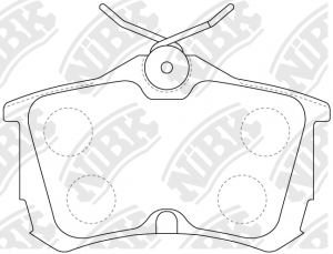 Колодки тормозные HONDA Accord (98-02) задние (4шт.) NIBK PN8109 NIBK