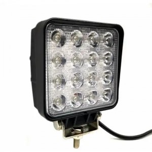 фара светодиодная! WL-148CS (дальн. свет, кв. мет.корп. 16 LED, 48W)\ 5201 VYMPEL