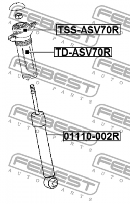Опора амортизатора задняя TOYOTA CAMRY 70 2017- TSS-ASV70R TSS-ASV70R FEBEST