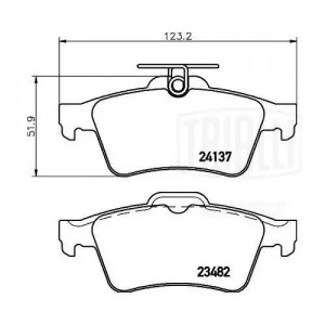 Колодки торм. для а/м Ford Transit Connect (02-) диск. зад. (PF 1093) PF 1093 TRIALLI