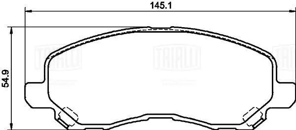 Колодки торм. для а/м Mitsubishi Lancer X (07-)/ASX (10-) диск. перед. (керам.)  PF1101CR TRIALLI