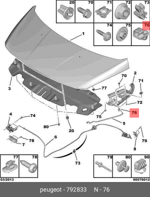 клипса пластиковая!\ Citroen, Peugeot 7928 33 CITROEN PEUGEOT