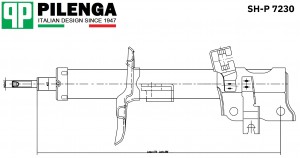 Амортизатор передний правый, газовый NISSAN X-TRAIL, KOLEOS SH-P7230 SHP7230 PILENGA