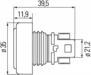 Фонарь габаритный, белый. 2PF340825-001 HELLA