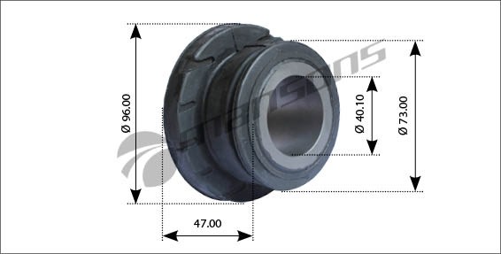 Сайлентблок кабины ACTROS  40*73*47 700.196 MANSONS
