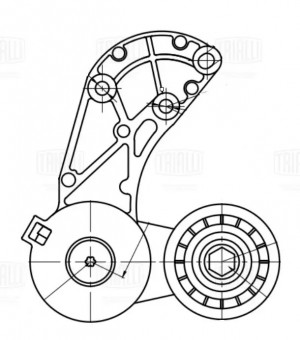 Ролик привод. ремня VW Touareg (02-)/Audi Q7 (06-) 3.2i/3.6i (с натяж. мех.) (CM CM5378 TRIALLI