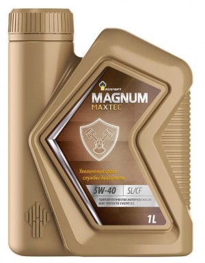 Масло моторное РОСНЕФТЬ MAGNUM Maxtec 5W40 SL/CF п/синт.1л 40814632 ROSNEFT