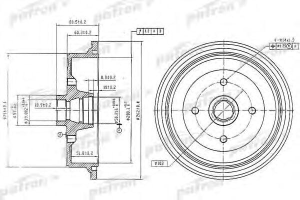 AUDI 80/90 B3 >91 1.6-2.2/D/TD/ F8AM095095>>* PDR1198 PATRON