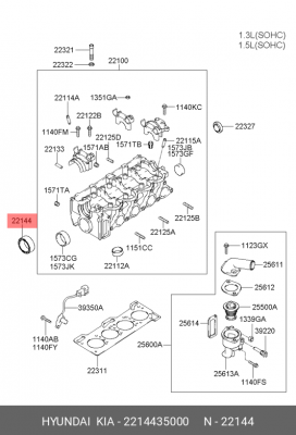 Сальник распредвала 2214435000 HYUNDAI KIA