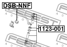 Втулка переднего стабилизатора  2шт DSB-NNF FEBEST