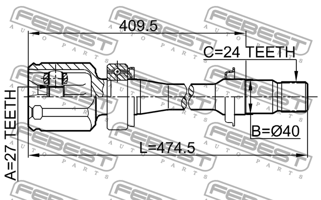 ШРУС внутр правый TOYOTA RAV4 III 05-12 0111-ACV30RH 0111-ACV30RH FEBEST