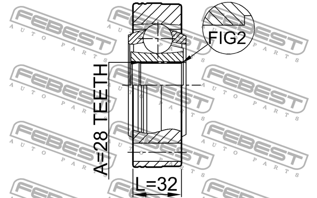 VW TRANSPORTER T4 (1991-1996) Z=28 2311-8103 FEBEST