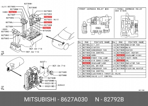 MITSUBISHI PAJERO SPORT 97> 8627A030 MITSUBISHI