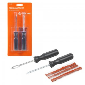 Ремкомплект для б,к шин прямые ручки (шило: для жгута+спиральное с насечками, 3  ATRK28 AIRLINE