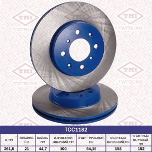 Диск тормозной передний вентилируемый HONDA Civic 91- TCC1182 TCC1182 TATSUMI