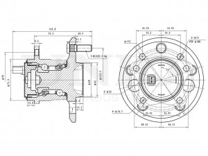 Ступица задняя правая (с ABS) HUB-20192 UNIO