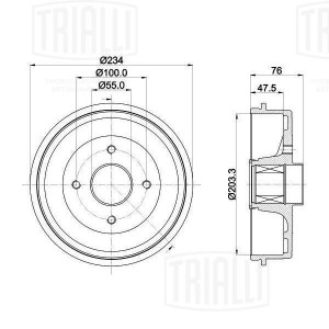 RENAULT SANDERO С ПОДШИПНИКОМ TF 225685 TRIALLI