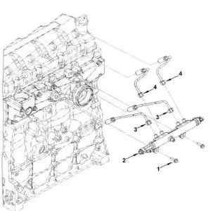 Трубка топливная 33104 дв.Cummins ISF 3.8 Евро-4 (1,2 цилиндр) (Haffen) 0784 HAFFEN