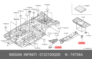 клипса тепловой защиты!\ Nissan 01221-00Q0D NISSAN