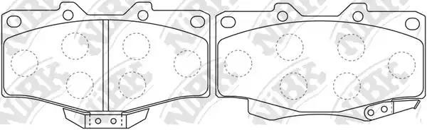 Колодки тормозные дисковые TOYOTA LC 4.2 1990 PN1387 PN1387 NIBK