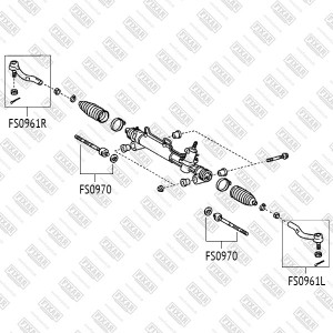 тяга рулевая!\ Toyota Camry 01> FS0970 FIXAR