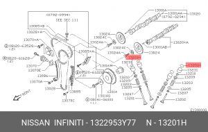 Прокладкашайба 13229-53Y77 13229-53Y77 NISSAN