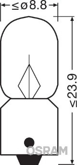 Автолампы Панель приборов A12-2 BA9s OSRAM 3796 OSRAM