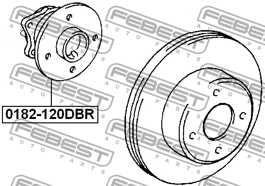Ступица 0182-120DBR 0182-120DBR FEBEST
