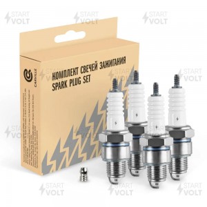 Свечи "STARTVOLT" для а/м ГАЗ 24/3110/3302 дв ЗМЗ-402 (з.0,8 мм) с резистором (4 VSP 0057 START VOLT