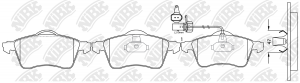 Колодки тормозные VW Transporter (90-03) передние (4шт.) NIBK PN0108W NIBK