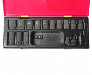 Набор головок торцевых 1/2" 12-ти гранных 10-24мм ударных 16 предметов в кейсе J JTC-K4162 JTC TOOLS