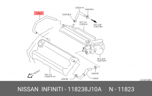 ПАТРУБОК СИСТЕМЫ ОХЛАЖДЕНИЯ 11823-8J10A 11823-8J10A NISSAN