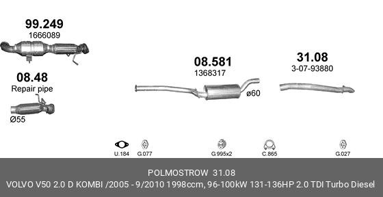 31.08 АЛЮМ ГЛУШИТЕЛЬ, ПОЛЬША 31.08 POLMOSTROW