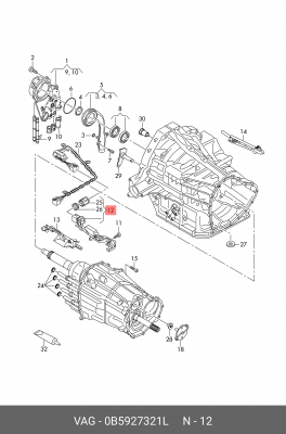 датчики акпп!\ Audi A4/A7 10> 0B5 927 321 L VAG