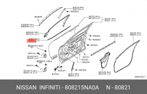 808215NA0A МОЛДИНГ КУЗОВНОЙ 80821-5NA0A NISSAN