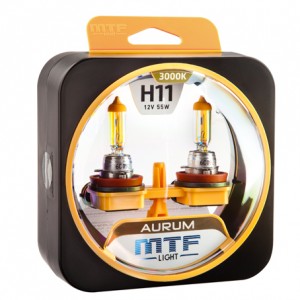 Лампа 12V H11 55W PGJ19-2 бокс (2шт.) Aurum MTF HAU1211 MTF