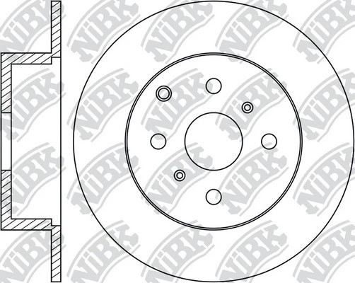 Диск тормозной TOYOTA COROLLA 1.4-2.0 02-/YARIS 1.0-1.5 99- задний RN1308 RN1308 NIBK