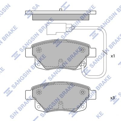 Колодки тормозные SP4404 SP4404 SANGSIN